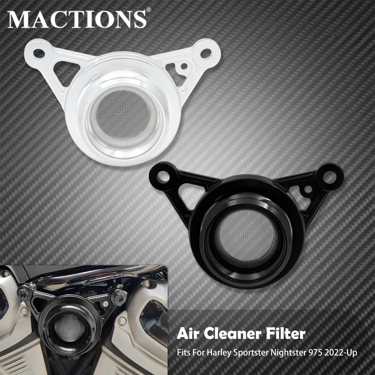Accessoire Décoratif Filtre à Air CNC - Harley-Davidson Sportster Nightster 975 (RH975/RH975S) 2022-2024 – photo 1/8