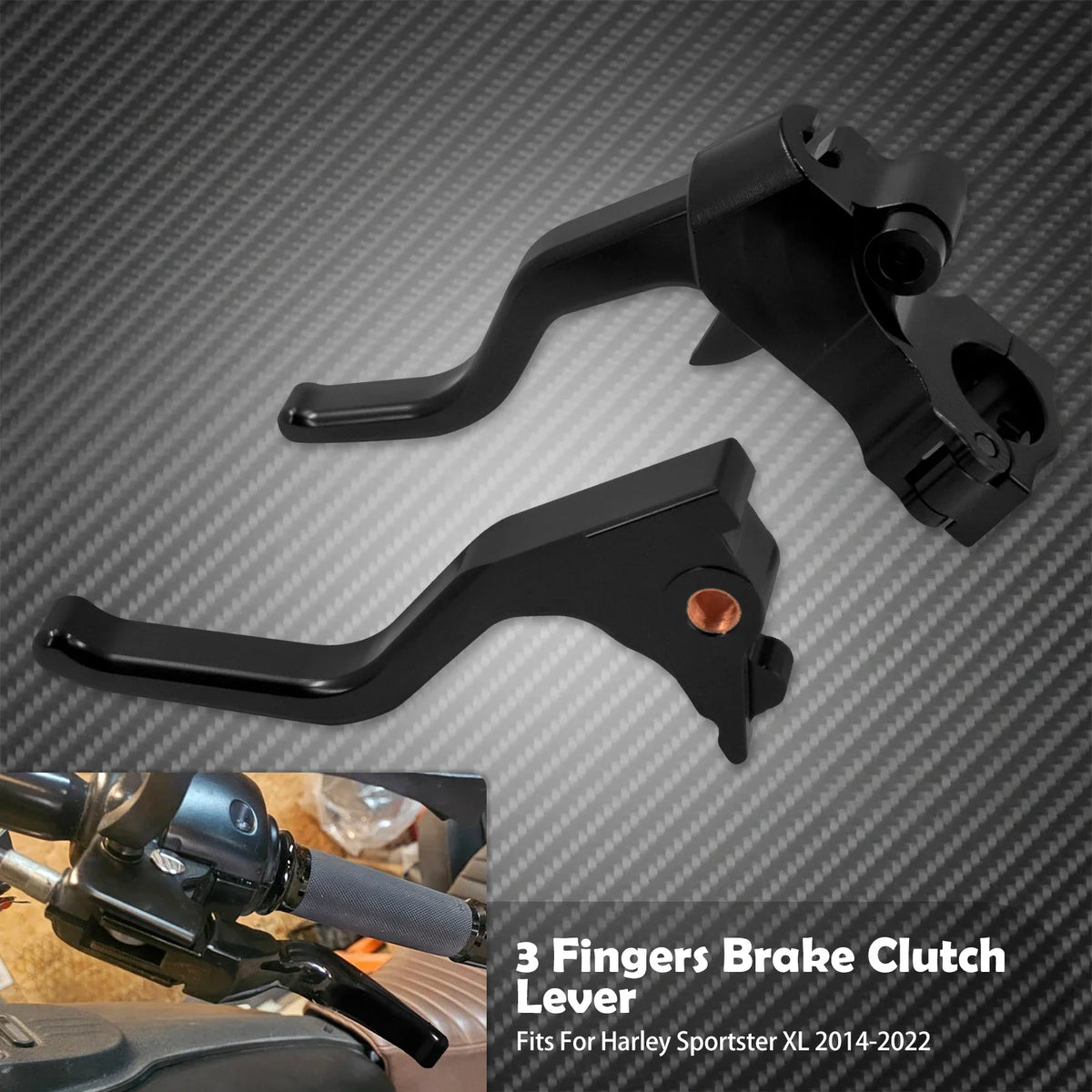 Levier de frein/embrayage court 1'' (25mm) - Harley Sportster XL 883, 1200, 48, 72, Roadster 2014-2022 – photo 8/8