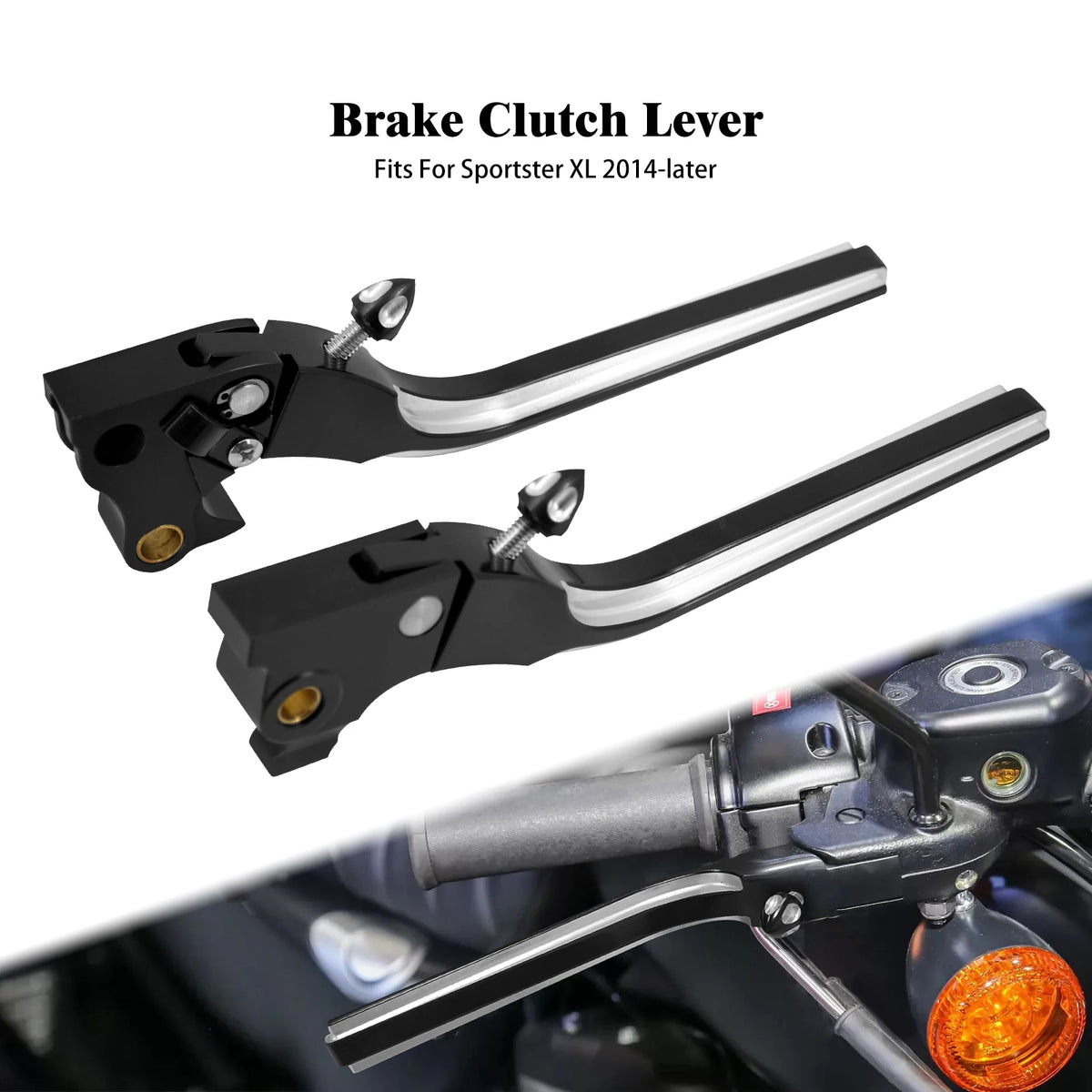 Levier de frein réglable noir pour Harley-Davidson Sportster - vue 1