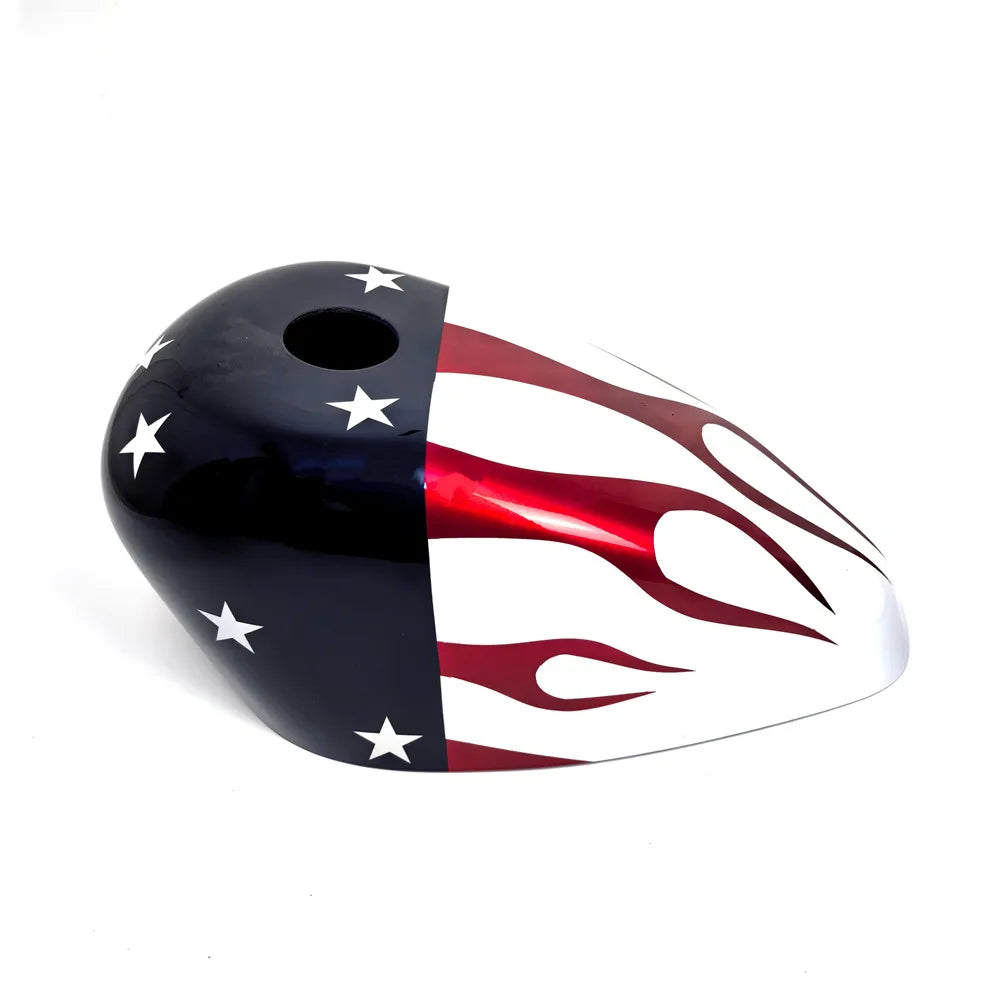Coque de réservoir d'huile motif flammes pour moto Harley - vue 8