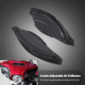 Aile latérale déflectrice noire montée sur le carénage batwing d'une Harley-Davidson Touring - vue 10