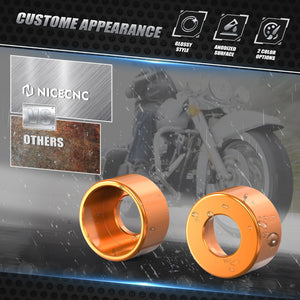 Bagues décoratives orange pour boulons de carter moteur Harley - vue 4