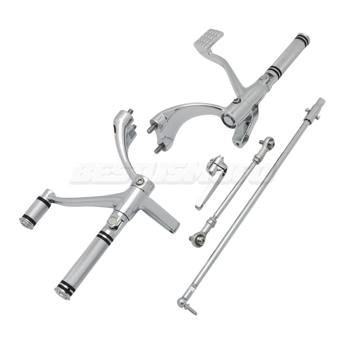 Kit complet commandes avancées CNC, repose-pieds, leviers et biellettes pour Harley-Davidson Sportster XL 883, 1200, 48 2004-2024 – photo 11/20