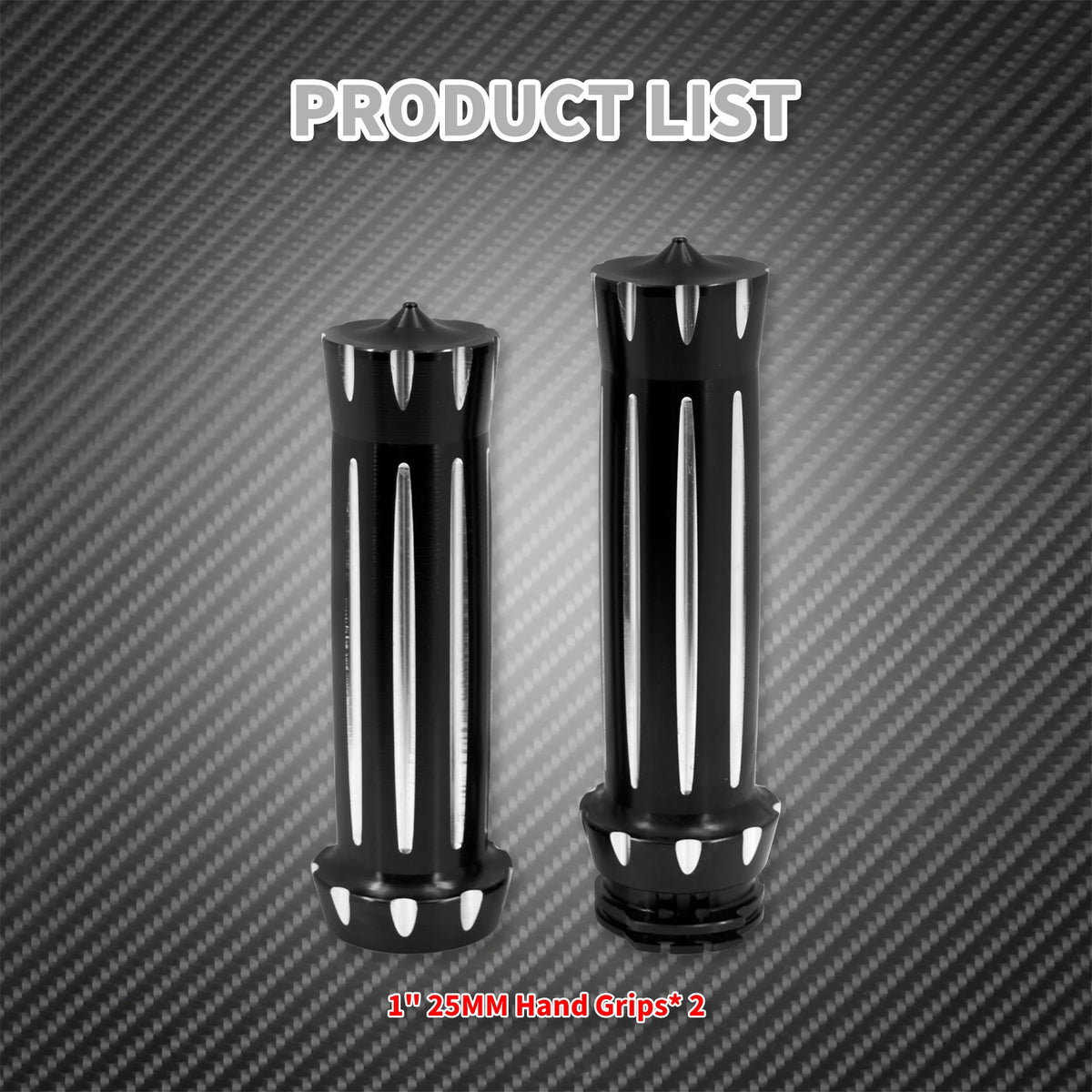 Poignées de Guidon 1" (25mm) - Harley-Davidson Sportster, Dyna, Softail, Touring, V-Rod – photo 6/7