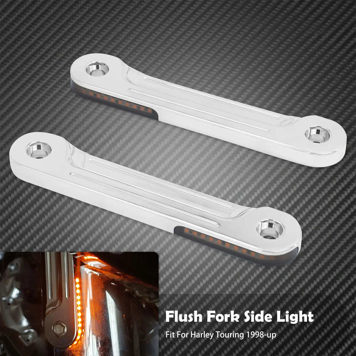 Feu de Garde-boue Arrière LED (Fender Tip) Fumé/Ambre/Rouge - Harley-Davidson Touring Road King, Softail 1980-2013 – photo 8/9
