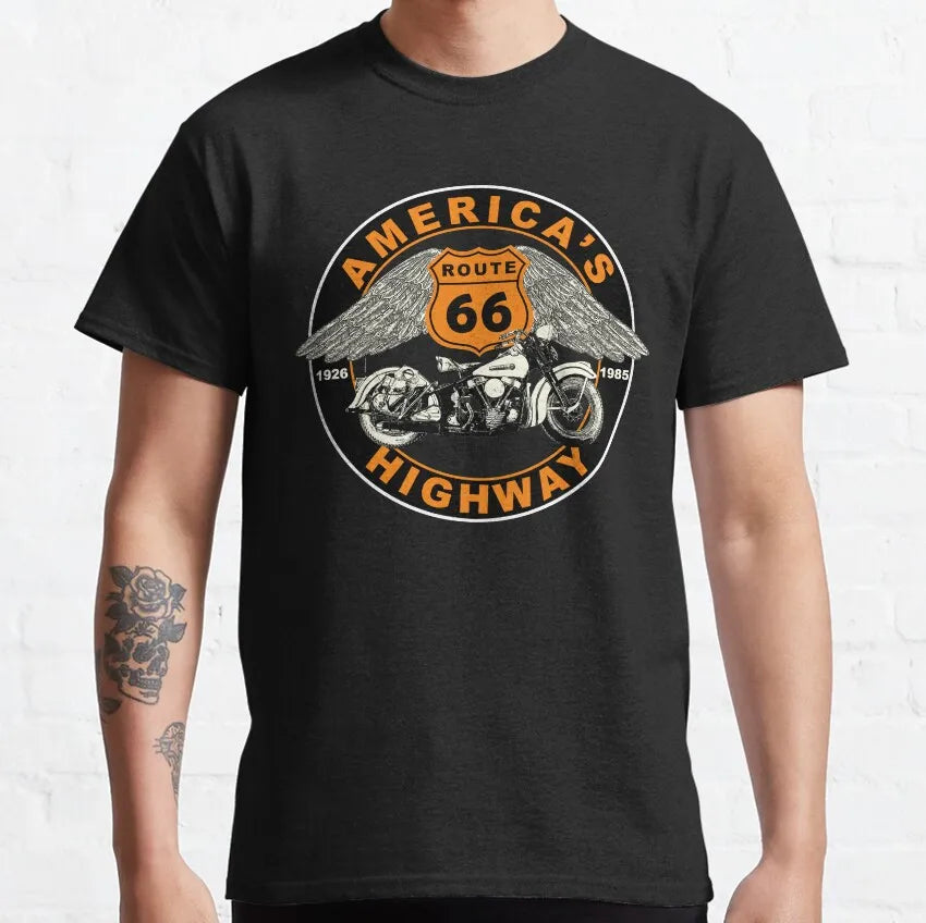T-shirt Homme Route 66 Mother Road 100% Coton Grande Taille - vue 9