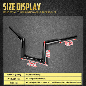 Guidon Ape Hanger 10" (Z-Design) - Harley-Davidson Sportster, Dyna, Softail & Touring – photo 5/7