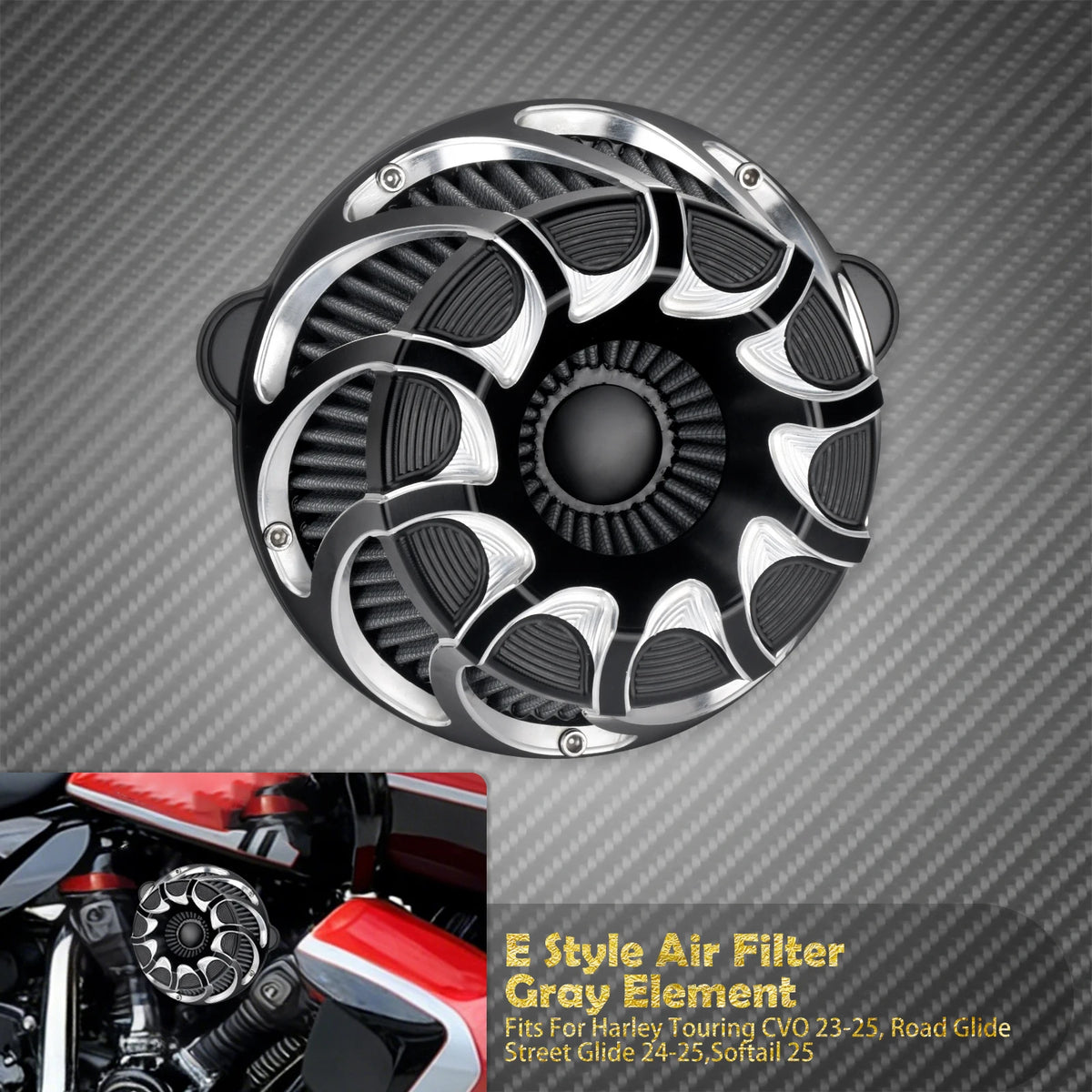 Filtre à air élément gris - Harley Touring CVO Road Glide, Street Glide, Softail Breakout 2023-2025 – photo 10/10