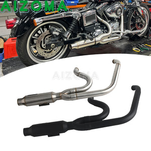 Système d'échappement complet 2-en-1 pour Harley-Davidson Dyna Fat Bob FXDF et Low Rider S FXDL/FXDLS 2006-2017 – photo 2/10