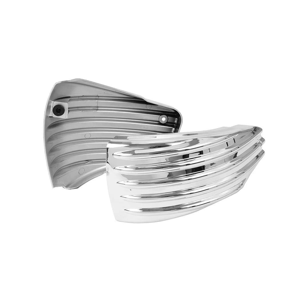 Caches latéraux de batterie chromés pour Harley Softail - vue 1