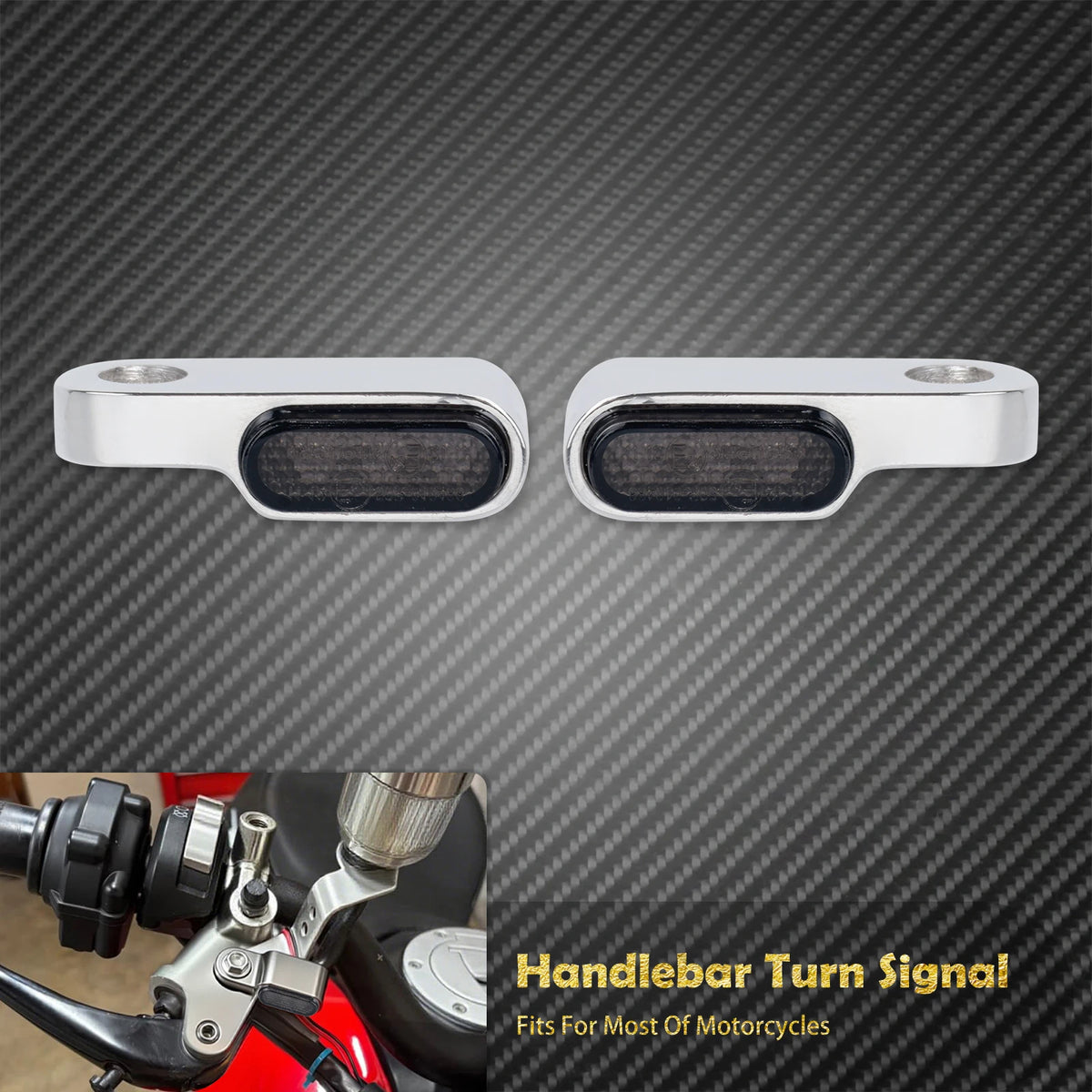 Clignotant LED Homologué E-Mark pour Guidon - Universel Harley-Davidson, BMW, Honda, Yamaha – photo 7/10