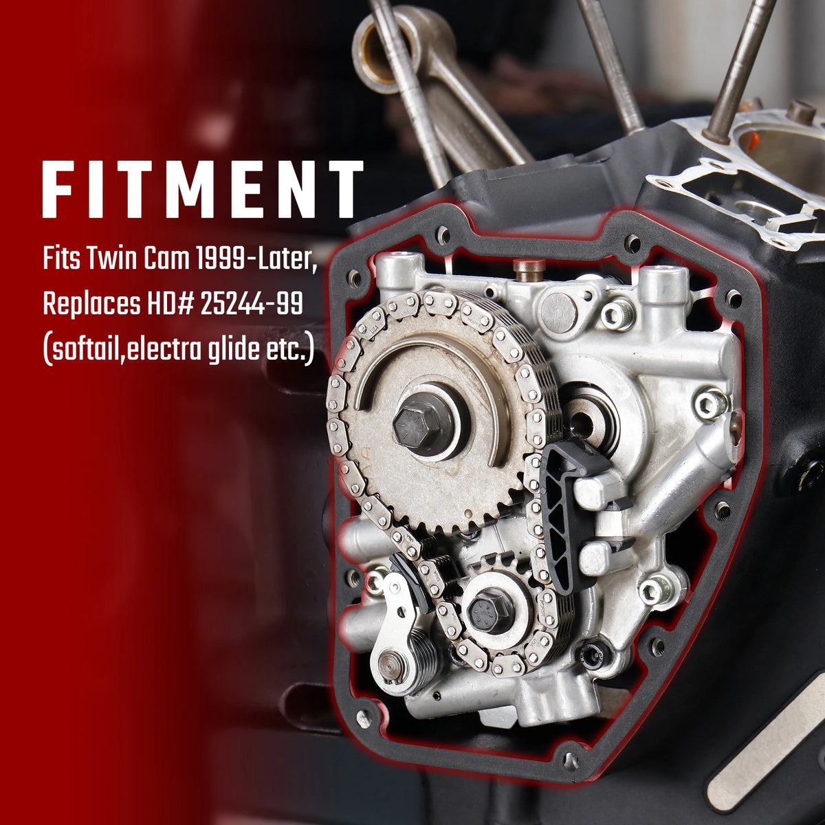 Joint de Cache Distribution Twin Cam - Harley-Davidson Softail, Dyna, Touring 1999-2017 – photo 2/7