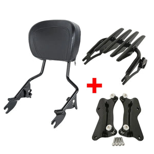 Kit Dossier Sissy-Bar Amovible et Porte-Bagages pour Harley-Davidson Touring - vue 1