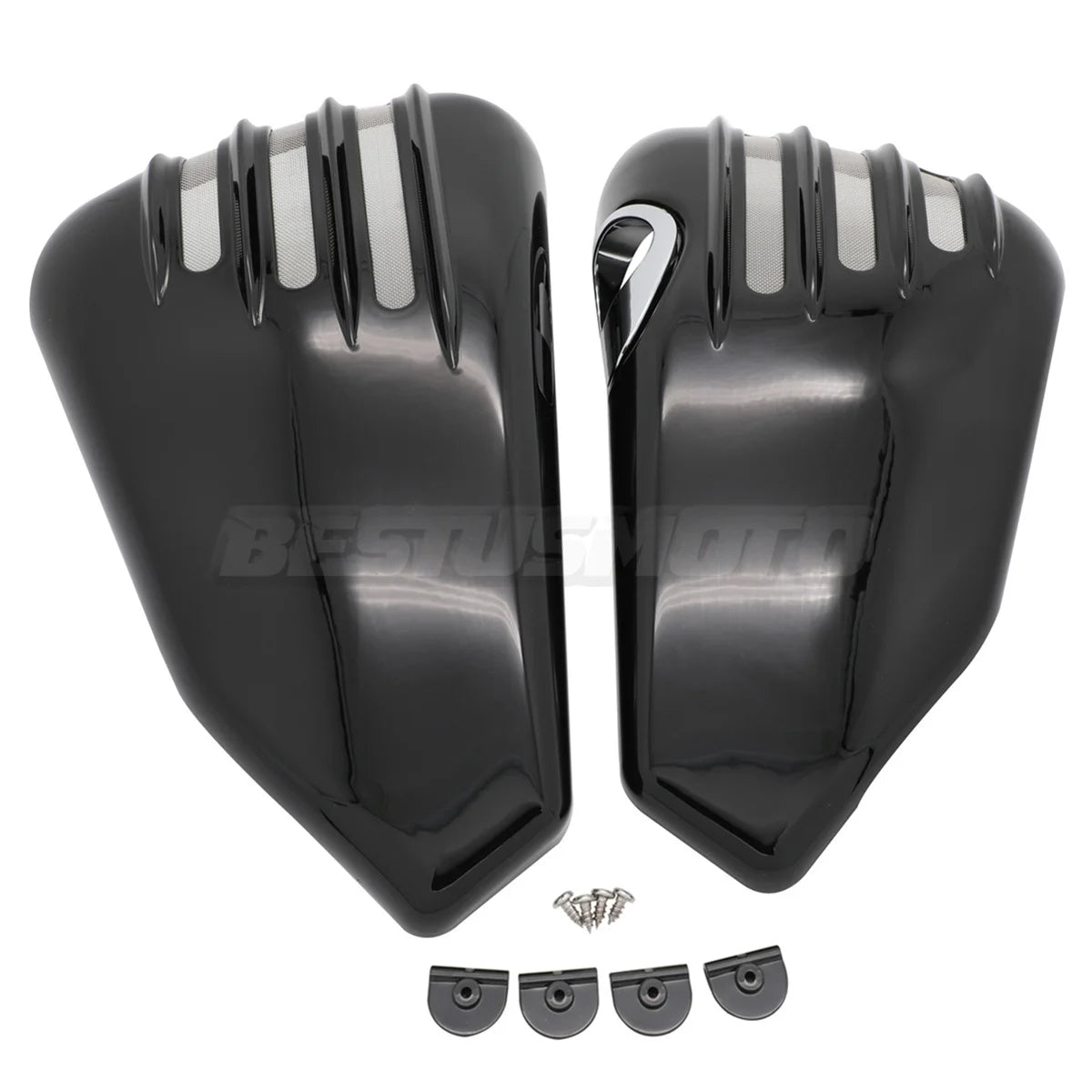 Caches de batterie ajourés pour Harley Sportster - vue 5