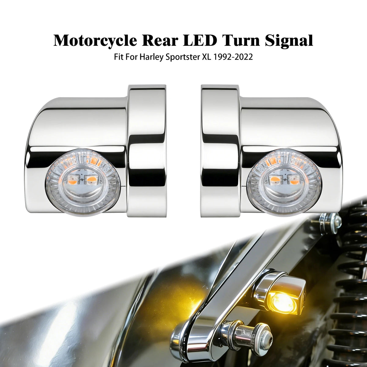 Mini clignotant arrière LED ambré pour Harley-Davidson Sportster - vue 7