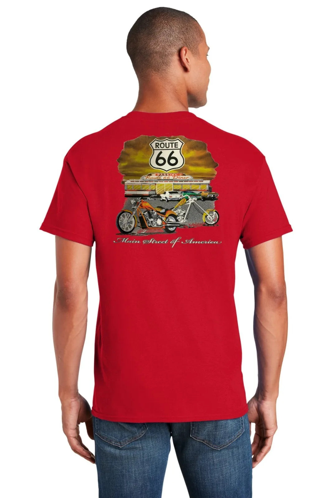 T-shirt Route 66 Main Street of America, Chopper - vue 3
