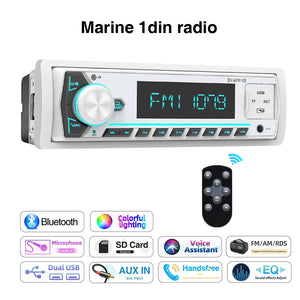 Autoradio marine 1 DIN Bluetooth avec lecteur MP3, écran LCD, AM/FM/RDS - vue 7