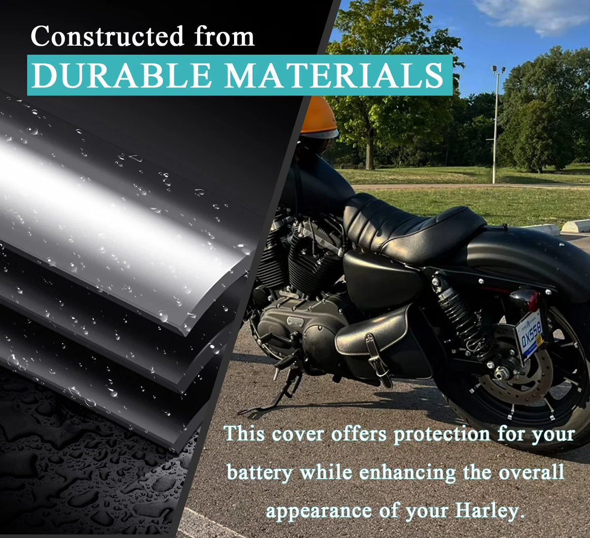 Cache Latéral de Batterie (Gauche ou Droite) Acier - Harley-Davidson Sportster 883/1200 2004-2013 – photo 3/8