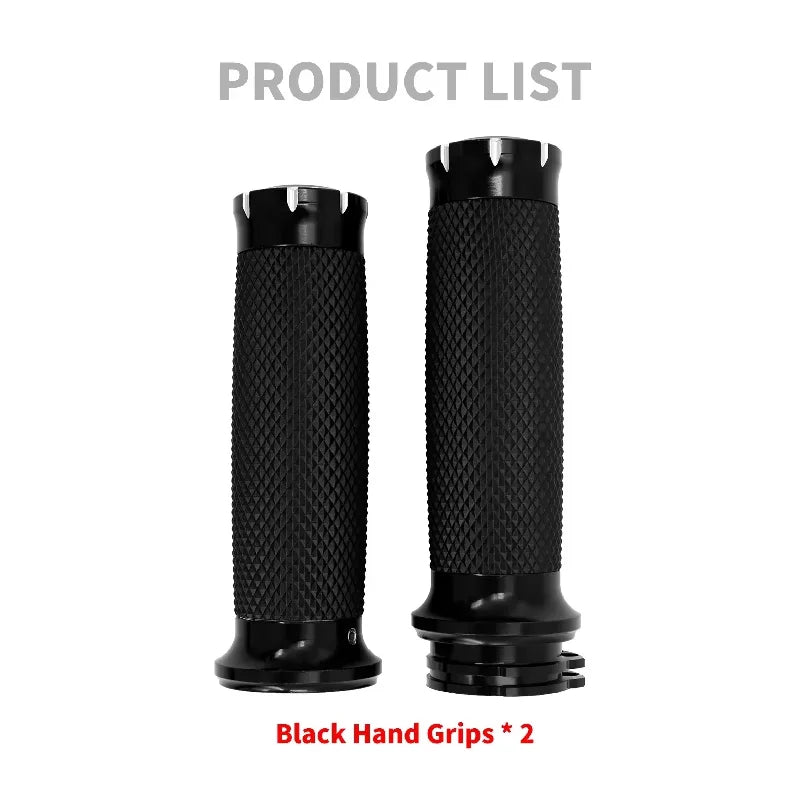 Poignées de guidon aluminium pour Harley Sportster Dyna Softail Touring - vue 5