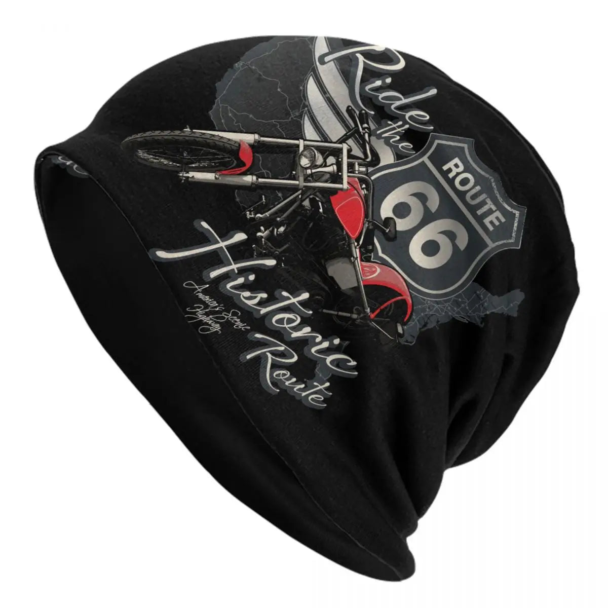 Bonnet tricoté biker Route 66 pour l'hiver - vue 17