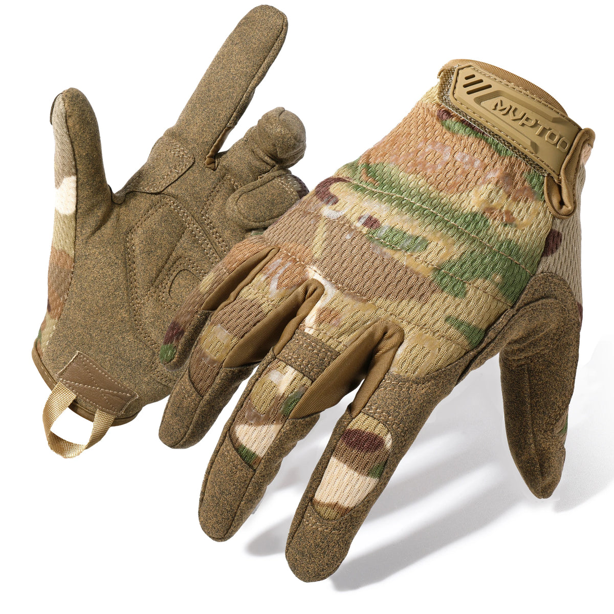 Gants tactiques camouflage - vue de face - vue 8