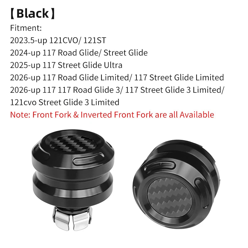 Cache d'Écrou d'Essieu Avant pour Harley 121 CVO/ST, 117 Touring (Fourche Inversée) – photo 11/14
