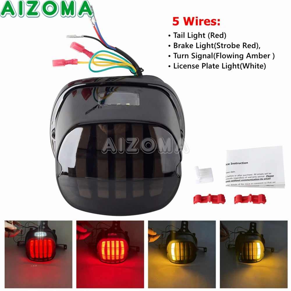 Feu arrière LED noir avec cache fumé sur une Harley-Davidson Touring - vue 7