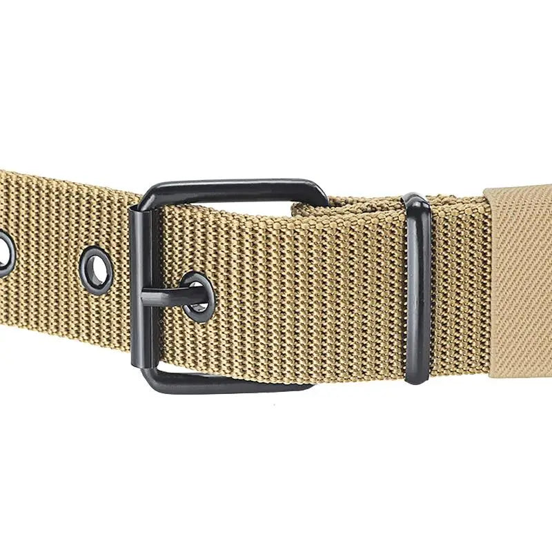 Ceinture en toile grise à boucle ardillon métallique - vue 6