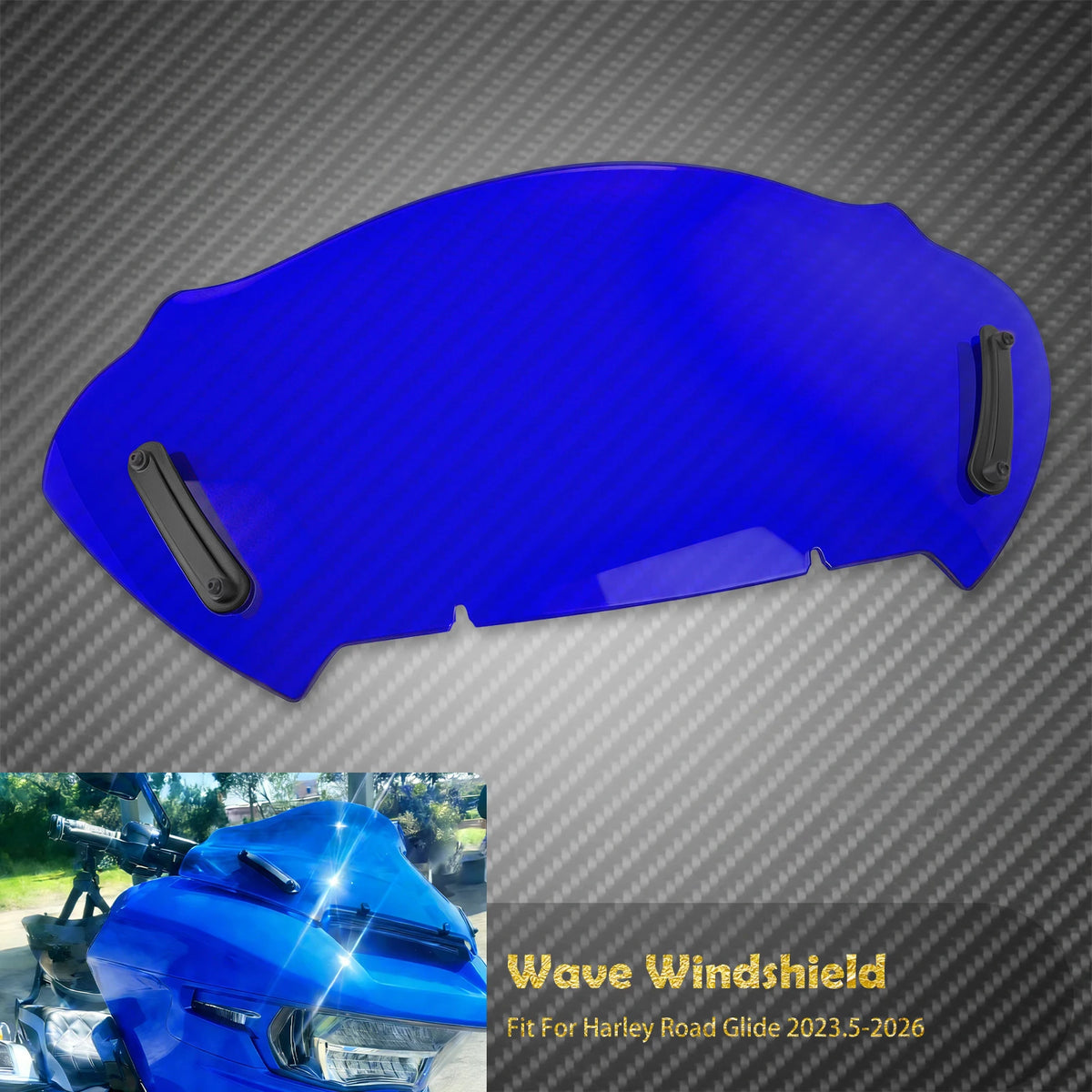 Déflecteur de Vent Vague 10" pour Pare-Brise - Harley-Davidson Touring Road Glide 2023-2026 – photo 11/11
