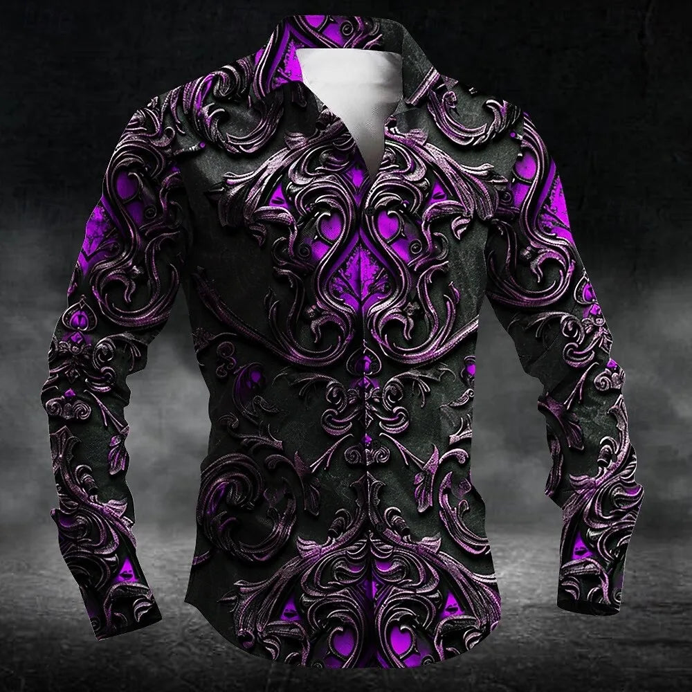Chemise homme imprimé tête de mort - vue de face - vue 7
