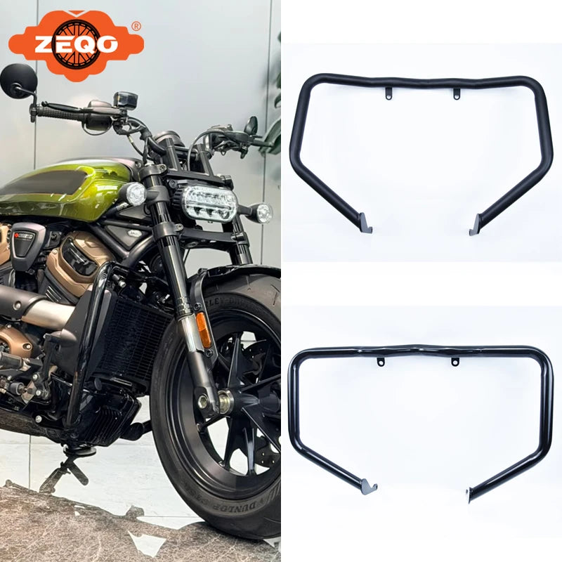 Barre de protection moteur noire pour Harley Sportster S - vue 1