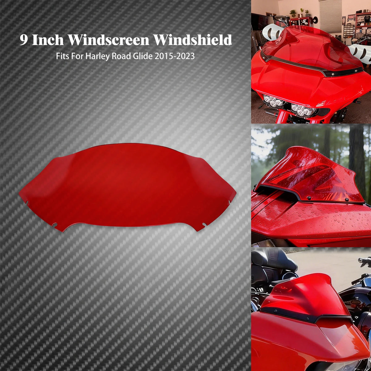 Pare-Brise Vague 9 Pouces - Harley-Davidson Road Glide FLTRX 2015-2023 – photo 8/11