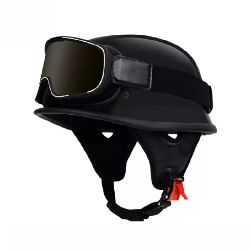 Casque moto demi-jet vintage simili cuir - vue produit - vue 14