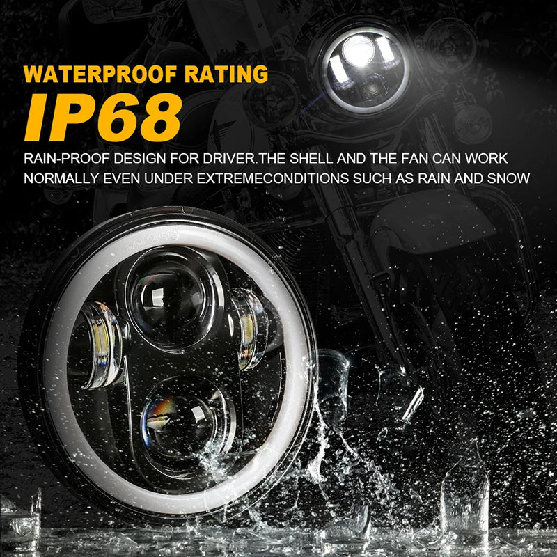 Phare LED 5 3/4 pouces pour Harley Dyna - vue 3