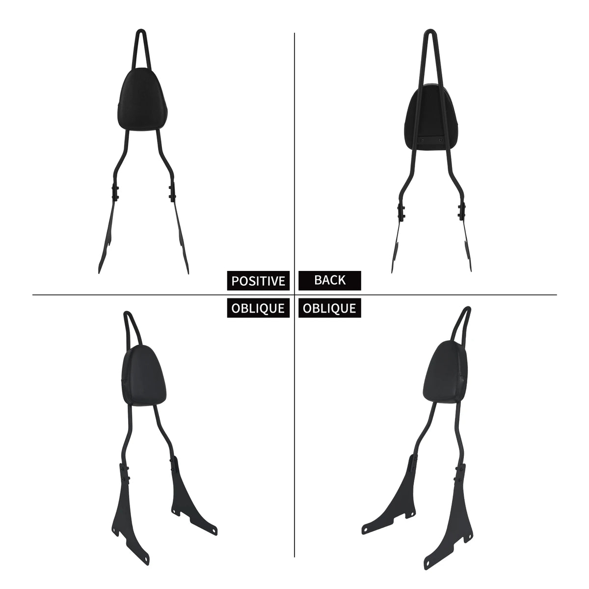 Dossier passager détachable avec coussin (sissy bar) pour Harley-Davidson Sportster XL 883, 1200, Iron, Super Low 2004-2022 – photo 3/6