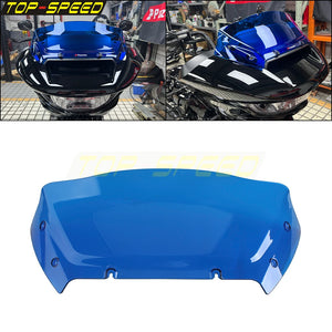 Pare-brise fendu bleu pour Harley Road Glide - vue 10