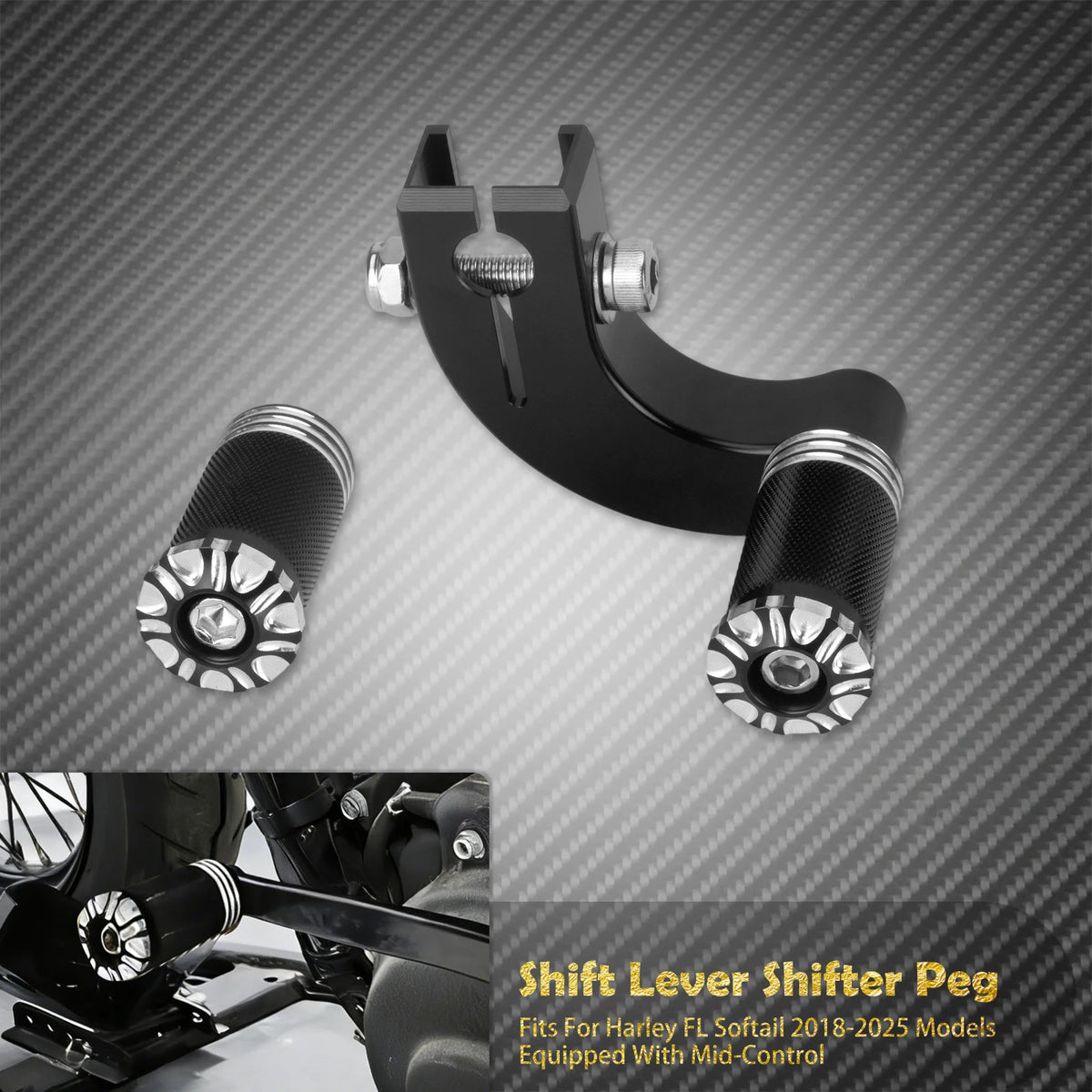 Levier de Sélecteur Talon-Pointe avec Cale-Pied - Harley-Davidson Softail (Commandes Centrales) 2018 et plus récent – photo 15/17