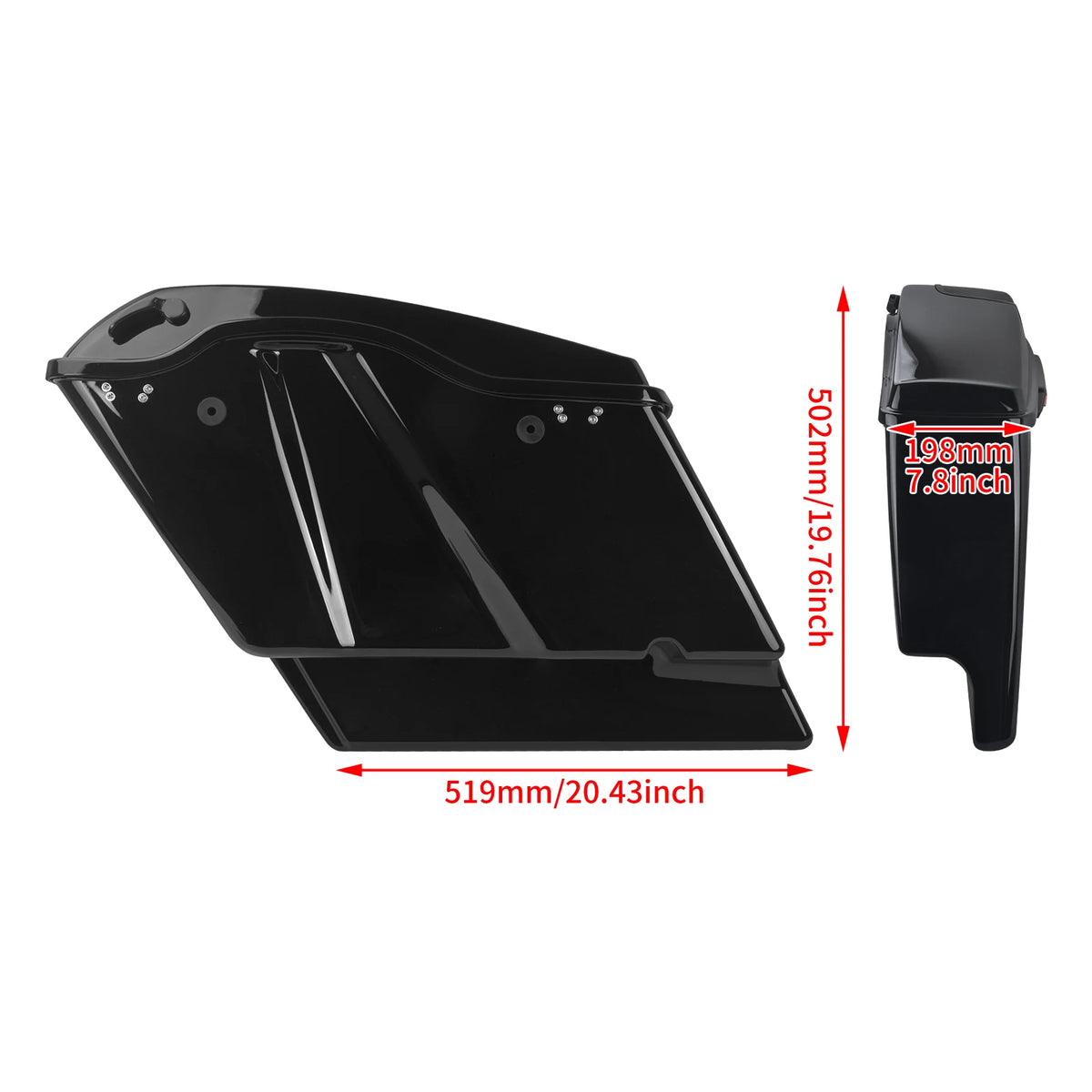 Sacoches Rigides Étirées 5 pouces avec Grilles Haut-Parleur - Harley-Davidson Touring Road, Street Glide, FLHR 2014-2024 – photo 6/8