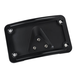 Support de plaque d'immatriculation moto incurvé noir - vue 2