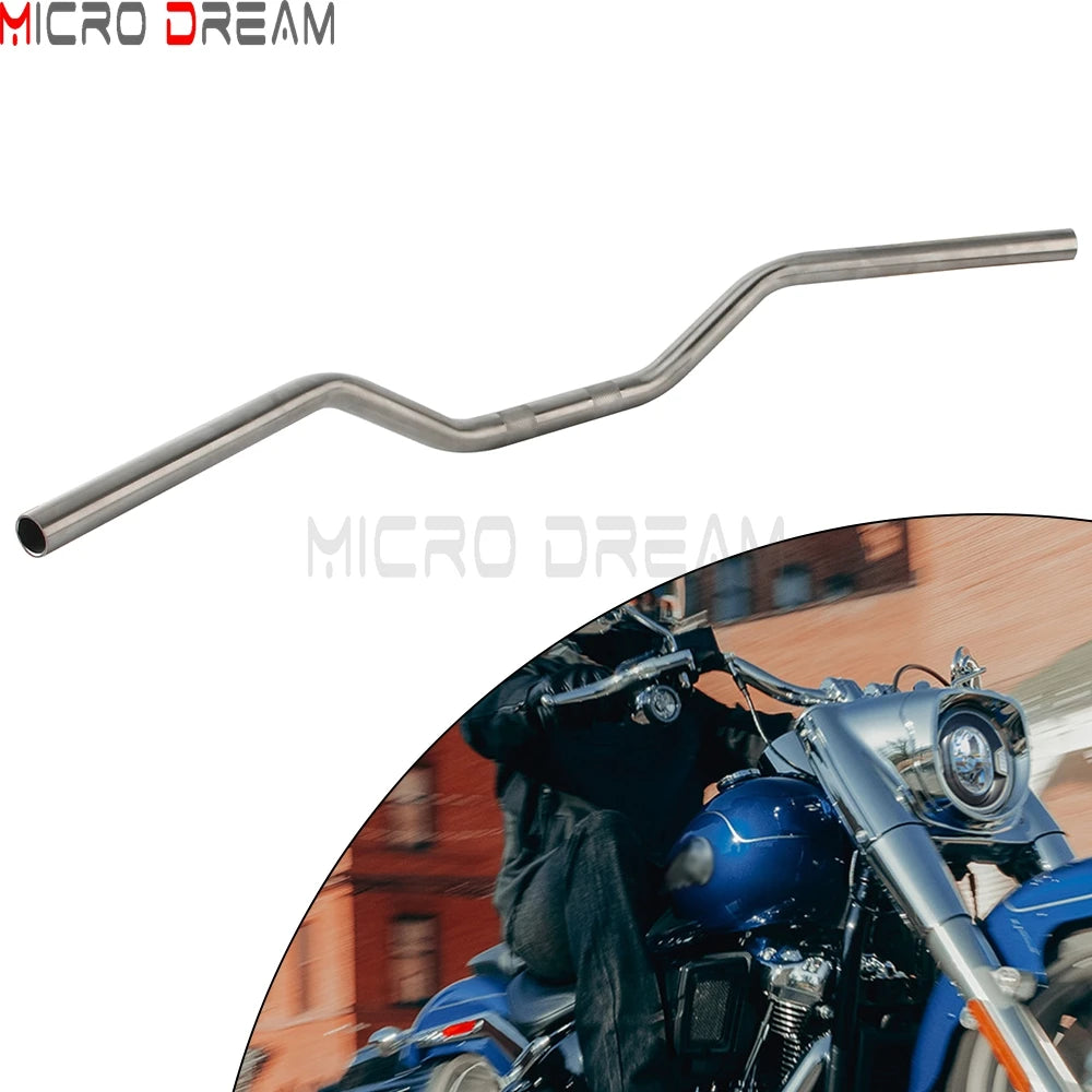 Guidon style motocross inox 1 pouce pour Harley Road Glide, Street Glide et Softail - vue 7