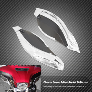 Aile latérale déflectrice noire montée sur le carénage batwing d'une Harley-Davidson Touring - vue 7
