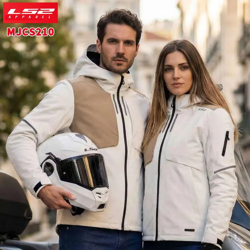 Blouson moto LS2 MJCS210 noir - vue de face - vue 1
