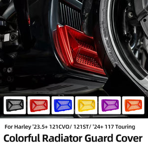 Grille de Protection Radiateur/Refroidisseur d'Huile CNC Aluminium Anodisée - Harley-Davidson Touring 117/121 CVO, 121ST, Road Glide, Street Glide 2023.5 et + – photo 1/14