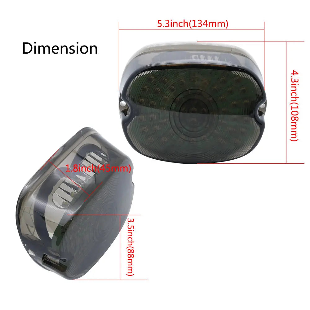 Feu arrière LED lay-down pour Harley Softail Dyna Touring - vue 2