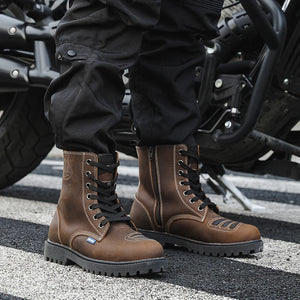Boots moto homme en cuir - vue 5