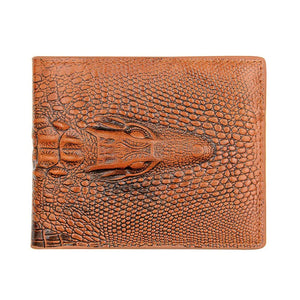 Portefeuille noir simili cuir motif crocodile - vue 5