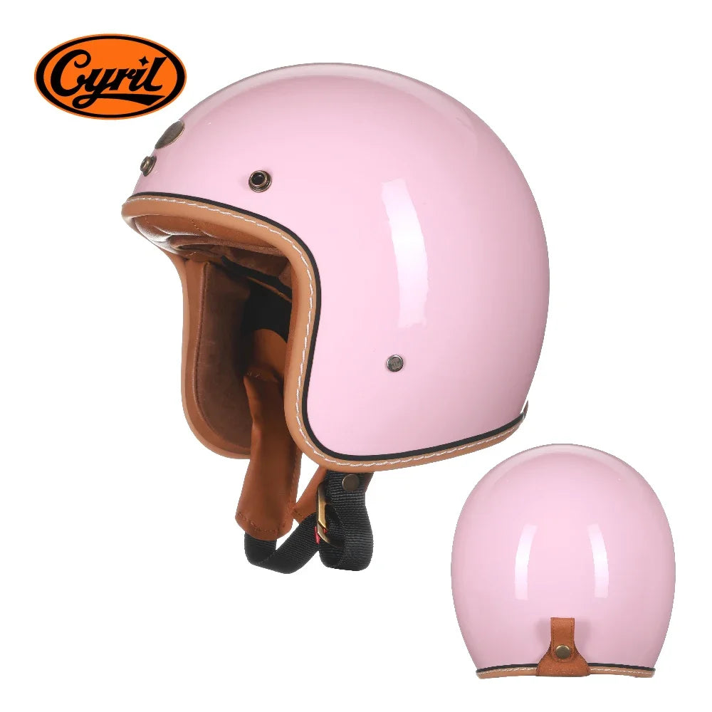 Casque moto jet léger fibre de verre noir - vue 9
