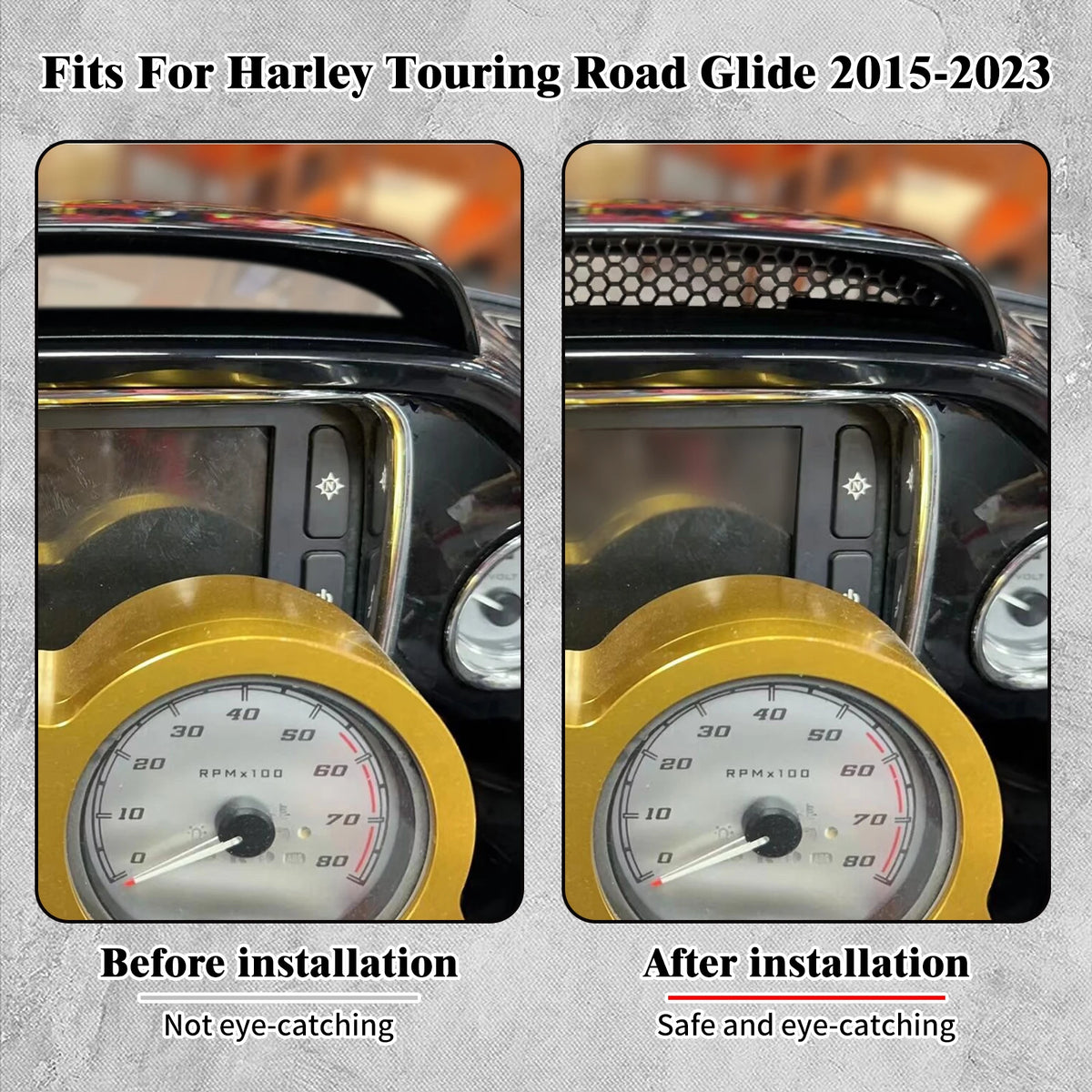 Grille de Ventilation Carénage Supérieur (Mesh) - Harley-Davidson Touring Road Glide 2015-Later – photo 2/8