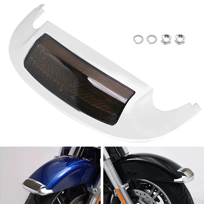 Embout de garde-boue avant LED pour Harley Touring - vue 1