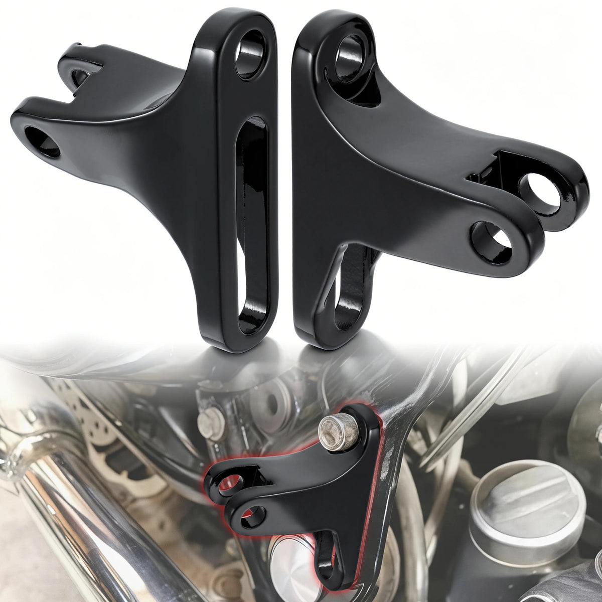 Kit de support de repose-pieds passager repliables pour Harley-Davidson Touring 2009-2023 – photo 1/8